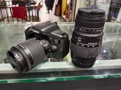 Canon 750d camera with 2 lens 18 55 stm and 70 300mm