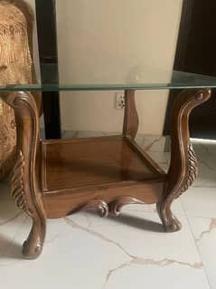 slightly used center table set of 3 tables