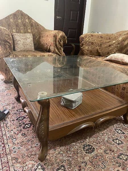 slightly used center table set of 3 tables 1