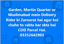 Delivery Rider Required