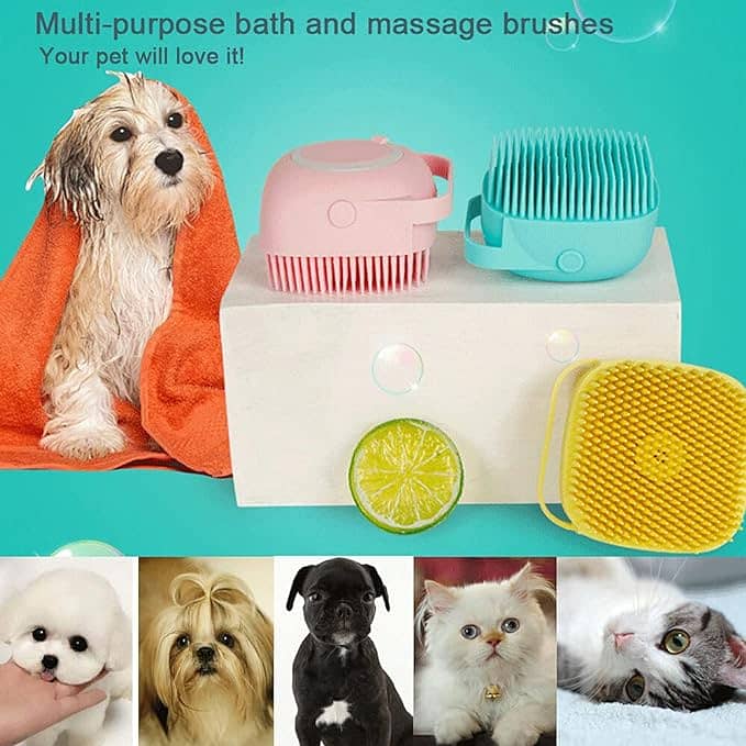 Multi-Function Silicone Liquid Bath Rubbing Brush with soap Dispenser 6