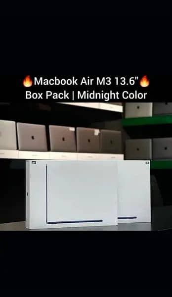 Macbook Air M3 256GB 8GB 13 Inch Display 2024 2022 2020 Box Pack 0