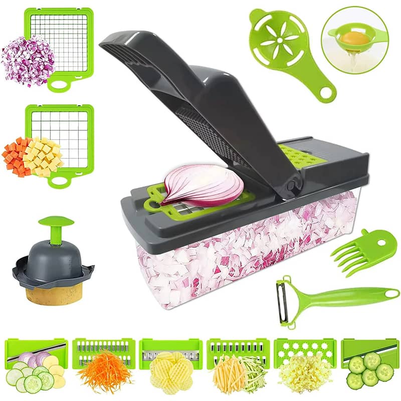 14 in 1 Slicing and Chopping Set with Grater Kitchen Chopper 7