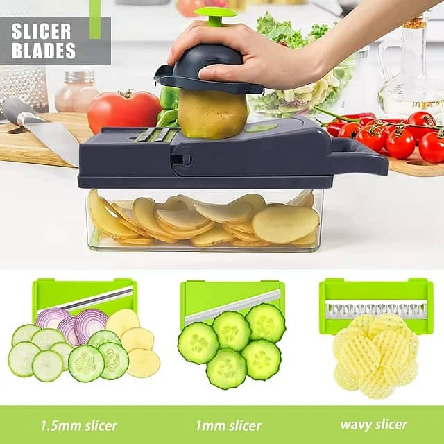 14 in 1 Slicing and Chopping Set with Grater Kitchen Chopper 8