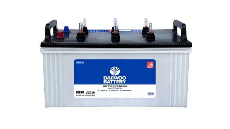 DAEWOO DIB 180 (In Warranty)  Deep Cycle Lead Acid Battery 0