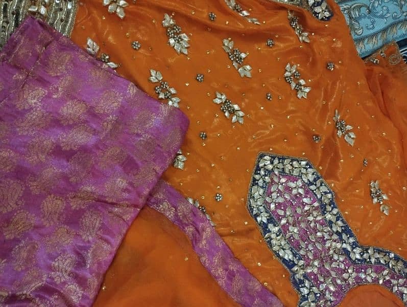 orange chiffon trouser shirt 0