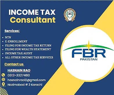 CONSULTANT/ NTN, FILER / GST / INCOME TAX CONSULTANT / SALES TAX / SRB 1