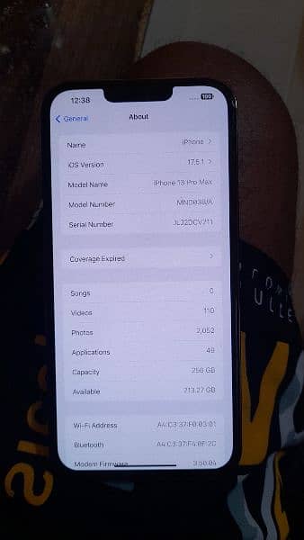 iphone 13 pro max 256GB 8