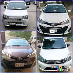 Rent a Car without Driver/ Car rental/ Alto/ Cultus/Yaris/ City/Altis