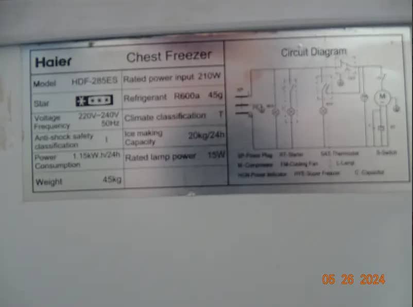 Haier HDF-285SD-Regular ALMOST NEW 03144324073 16