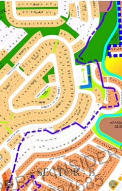 DHA 3 Islamabad I Corner Kanal Plot South Face Back open plot for sale 0