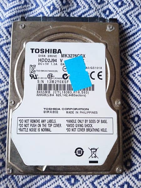 hard disk for laptop 320gb new Condition 0