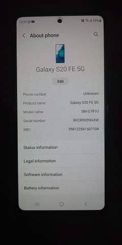 Samsung Galaxy S20 FE 5G