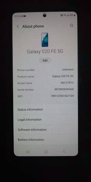 Samsung Galaxy S20 FE 5G 0