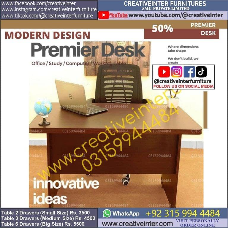 Office study table Chair Conference Reception Manager Table Desk 10