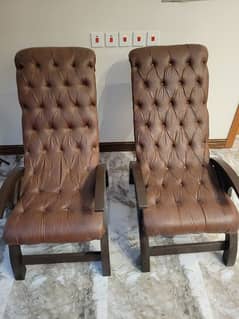 Leather Rest Chair Brown