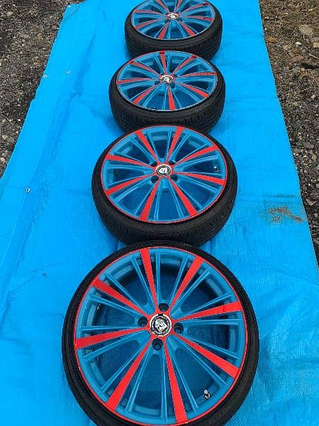 Alloy rims with Tyres R/17inch original Japanese Tyres  2023 2