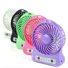 Portable Mini Usb Fan Rechargeable Battery | 3-level Speed Adjustable