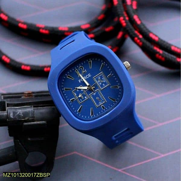 New Sillicon Fashionable Watch ( Black / greyish purple , blue) 2