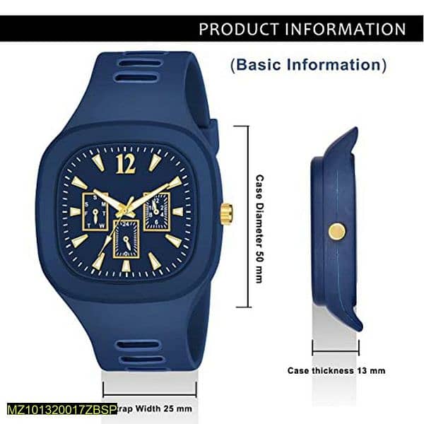 New Sillicon Fashionable Watch ( Black / greyish purple , blue) 5