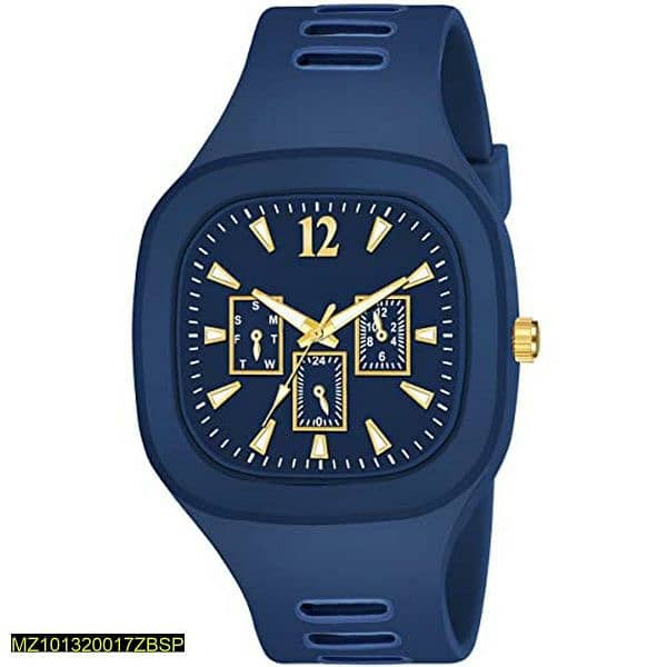 New Sillicon Fashionable Watch ( Black / greyish purple , blue) 6