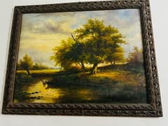 landscape painting including frame (imported)