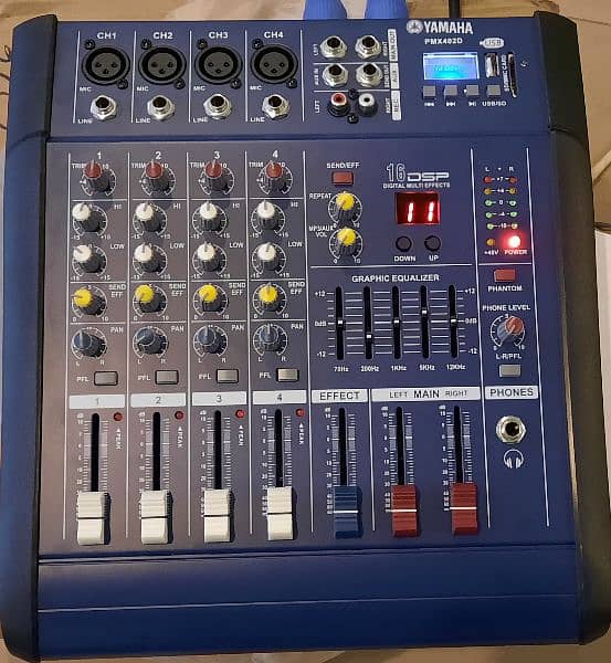 Audio Mixer 4 Channel Bt and usb Builtin 400 watts 0