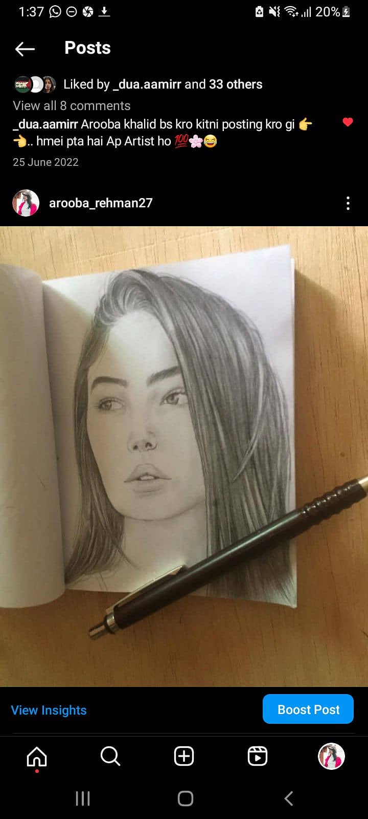 handmade pencil sketch 3