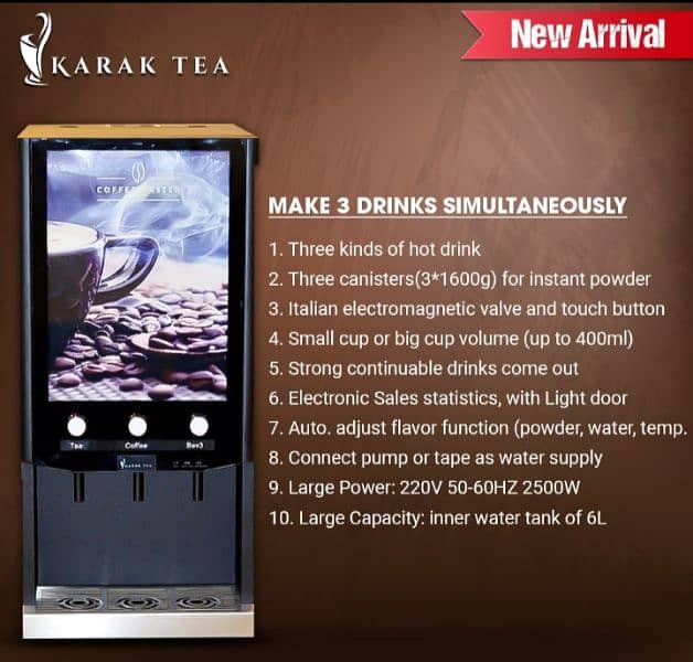 Tea and coffee vending machine/wholesale distributor 13
