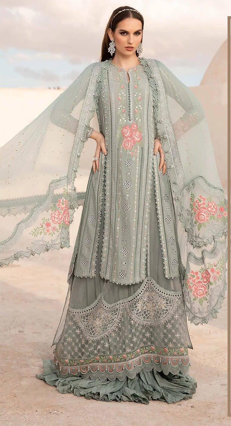 3 Pc Embroidered Designer Lawn Suits available on Reasonable prices 1
