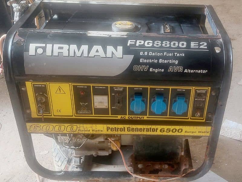 Firman FPG8800 E2 portable petrol generator. 0