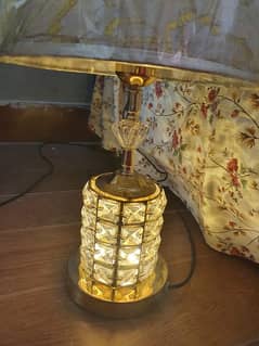 table lamp double light antique crystal design