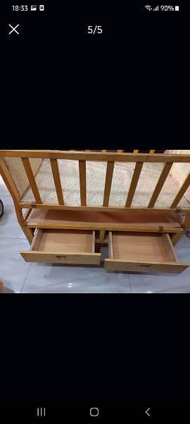 Hand made from pine wood baby cot 2