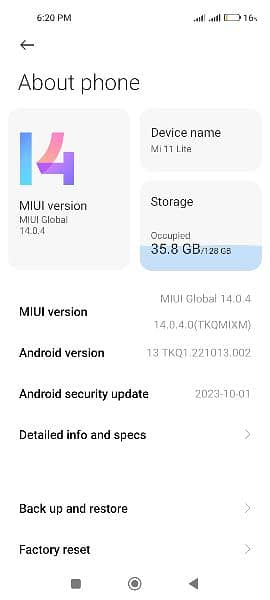 Xiaomi 11 Lite 6+2/128 GB 13