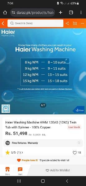 Brand new Haier Washing Machine 12kg Twin Tub Semi Automatic 8