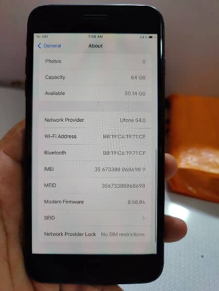 iphone 8plus non pta 64gb 10 by 8 condition 7