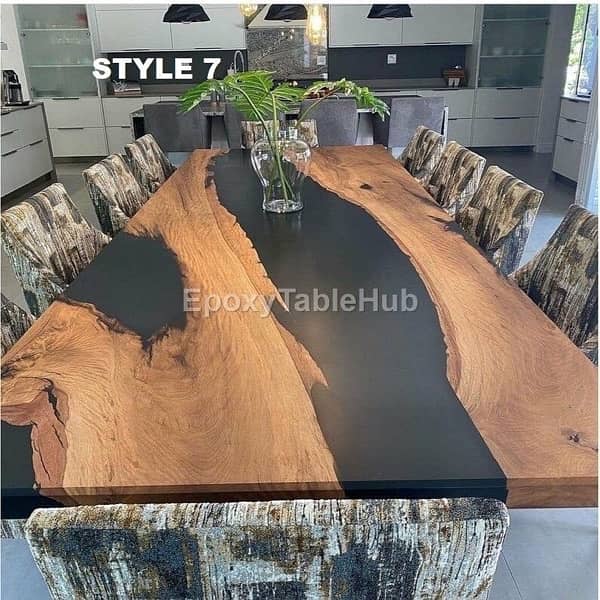 Epoxy Luxury dining table top 16