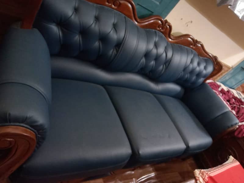 Five seater leather sofa set 1