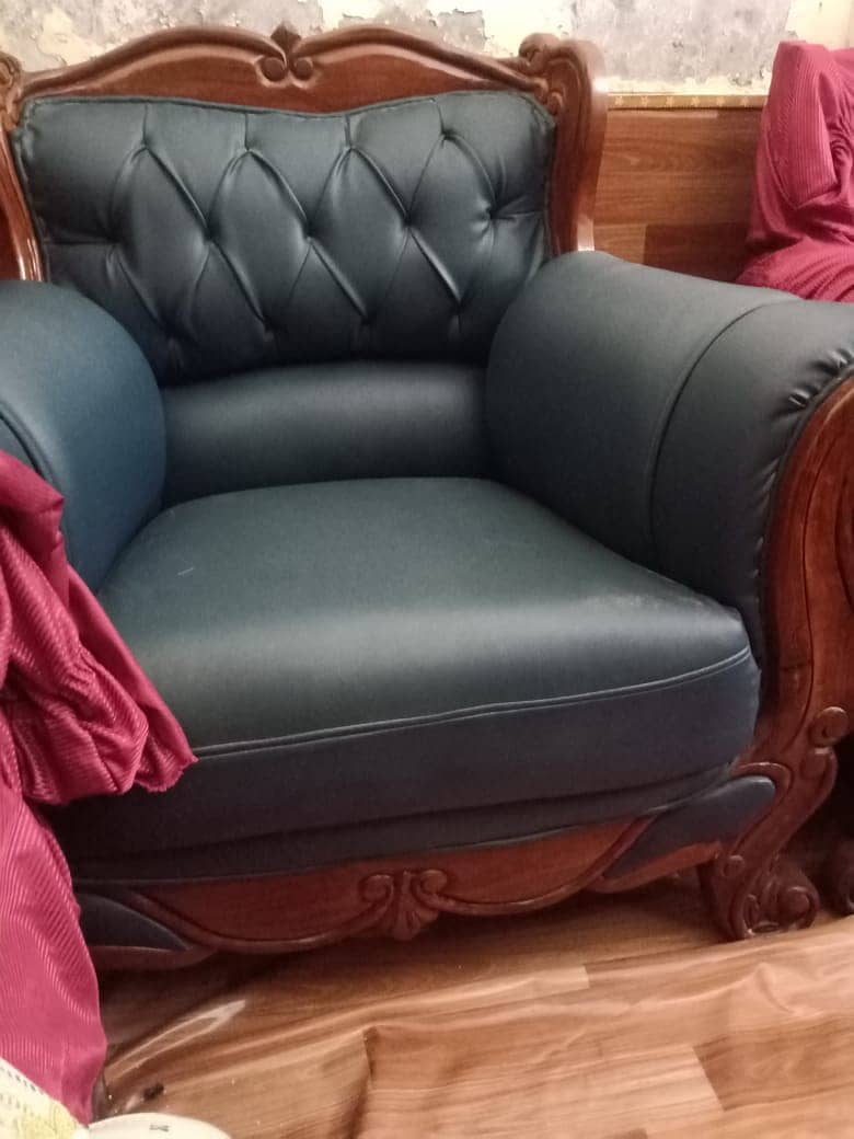 Five seater leather sofa set 2