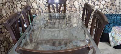 six chairs dining table for sale