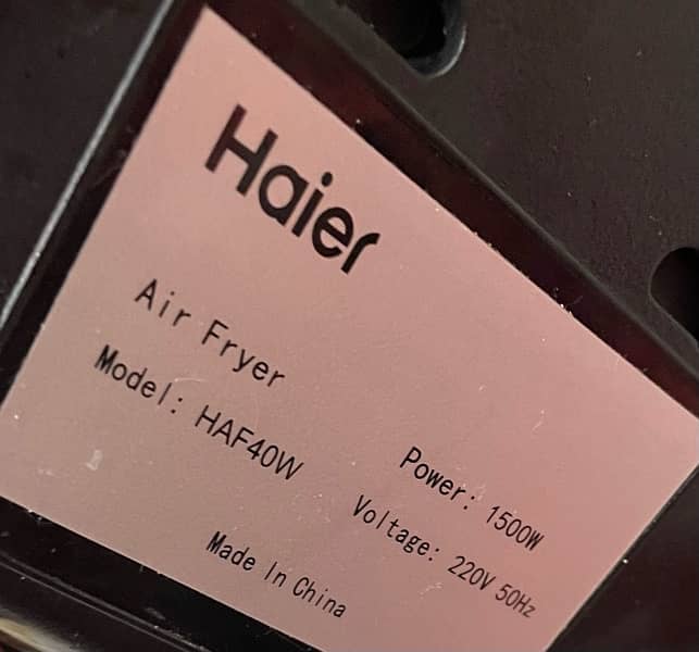 Haier Air Fryer HAF4OW 4L 0