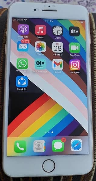 iPhone 8plus 64GB PTA Approved 10by10 Condition front glass break just 1