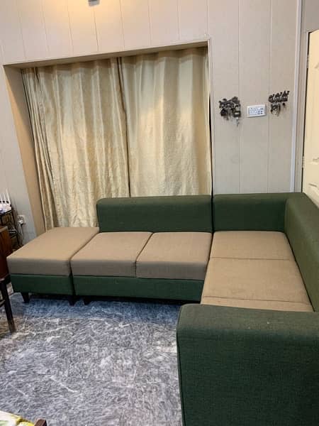 L shaped 6seater sofa with setty 2