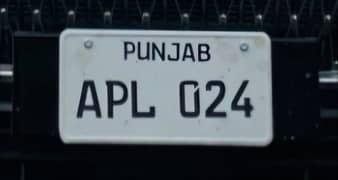 applied for number plate APL 024