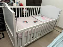 Kids' Bedroom Sets - White (Convertible Cot Bed Set)
