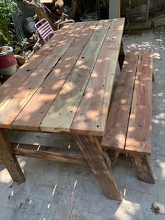 Wooden Garden bench set