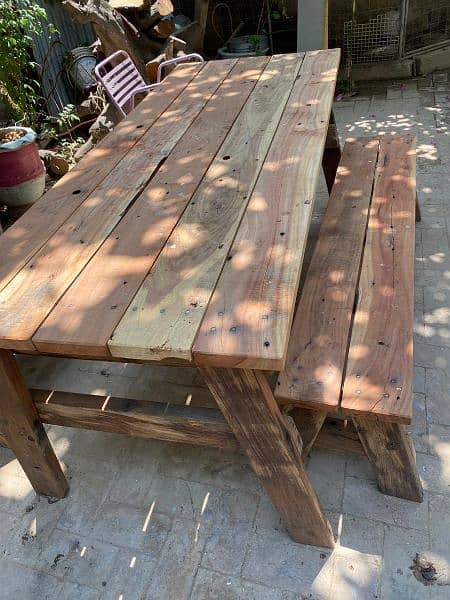 Wooden Garden bench set 0