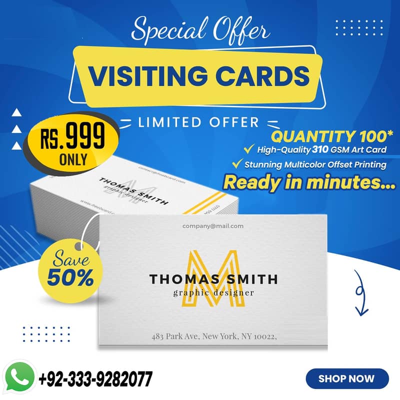 Visiting cards , panaflex , penaflex printing services in karachi 1