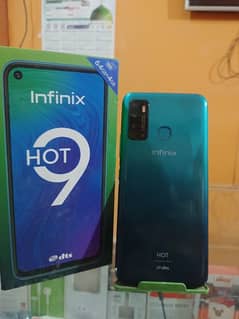 infinix Hot 9 (4Gb/64Gb) Ram with box condition 10/9.5 no open repair