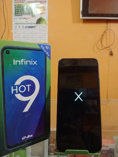 infinix Hot 9 (4Gb/64Gb) Ram with box condition 10/9.5 no open repair 1